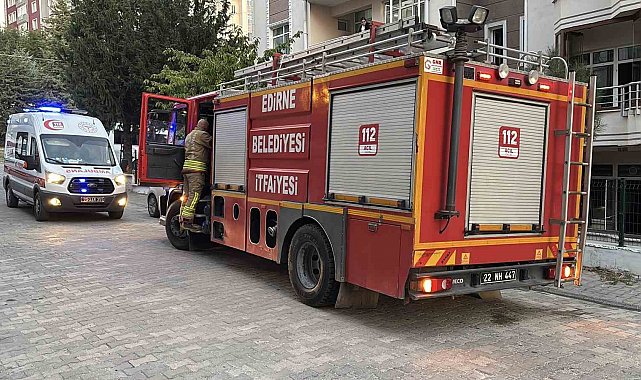Edirne'de apartman dairesinde çıkan yangın korkuttu