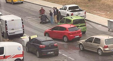 Edirne'de sis ve ıslak zemin scooter sürücüsü kadın sürücüyü düşürdü