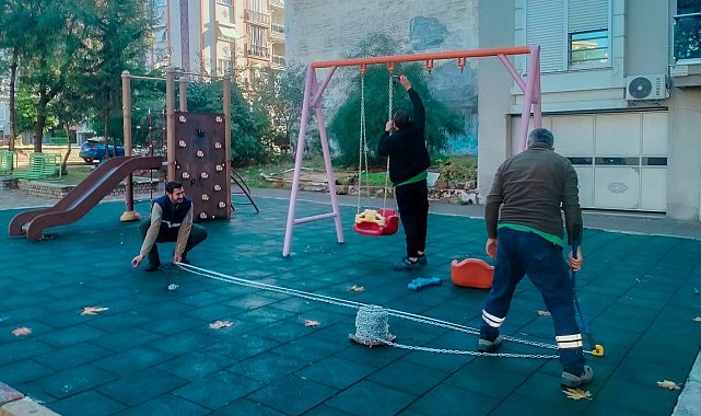 Efeler'de çocuk oyun alanları yenileniyor