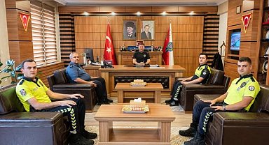 Emniyet Müdürü Çağlar, örnek davranış sergileyen polislerle bir araya geldi