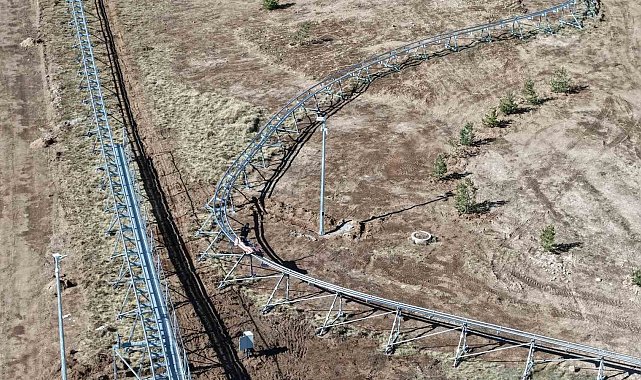 Erciyes'te dağ kızağında montaj tamamlandı, test sürüşleri başladı