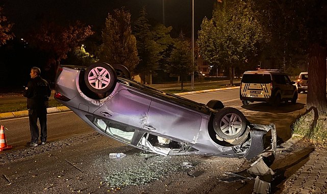 Erzincan'da otomobil devrildi: 1 yaralı