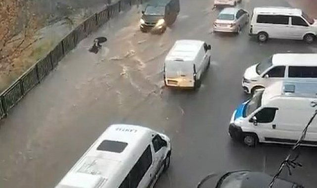 Esenyurt'ta suya kapılan kadın böyle sürüklendi
