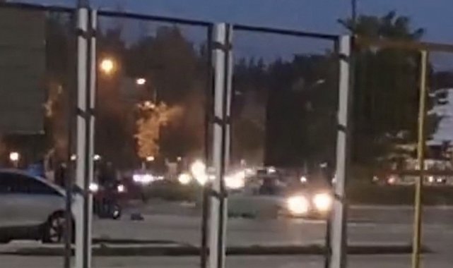 Eskişehir'de otomobilin drift anı kamerada