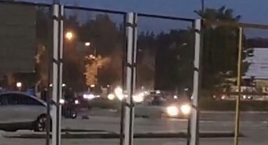 Eskişehir'de otomobilin drift anı kamerada
