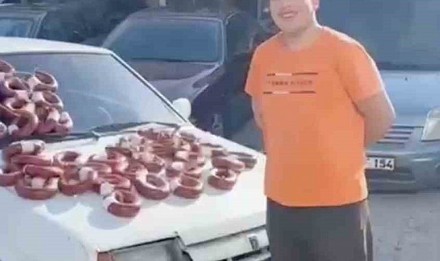 Eskişehir'de otomobilini 100 kilo dana sucuğuyla takas etti