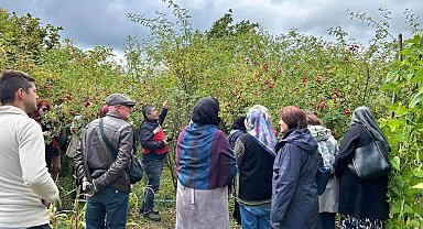 Eskişehirli kadın çiftçiler Kütahya'da üretim alanlarını inceledi