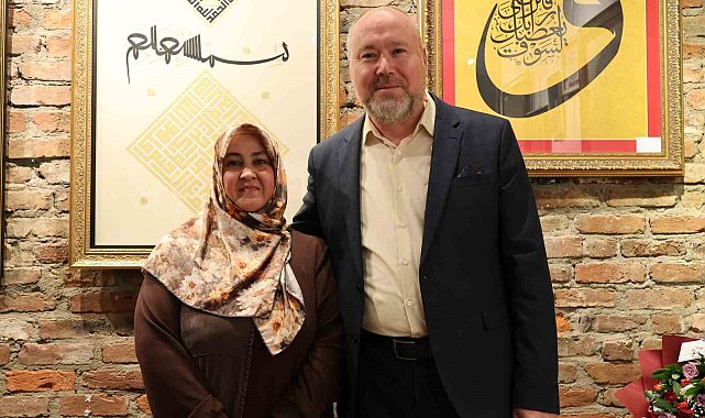 Eskişehirli Özçelikel çiftinden ilk hat ve tezhip sergisinde 59 eser sanatseverlerle buluştu