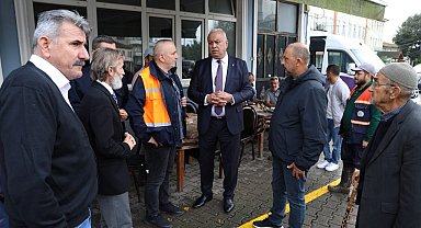Esnaf odası temsilcileri selin vurduğu Darıçayırı'nda esnafın taleplerini dinledi