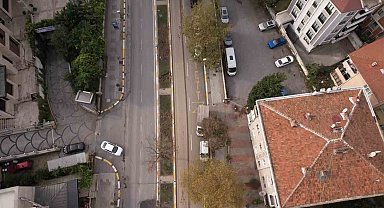 Eyüpsultan'da ağaçların kesildiği iddia edilen tramvay güzergahı havadan görüntülendi