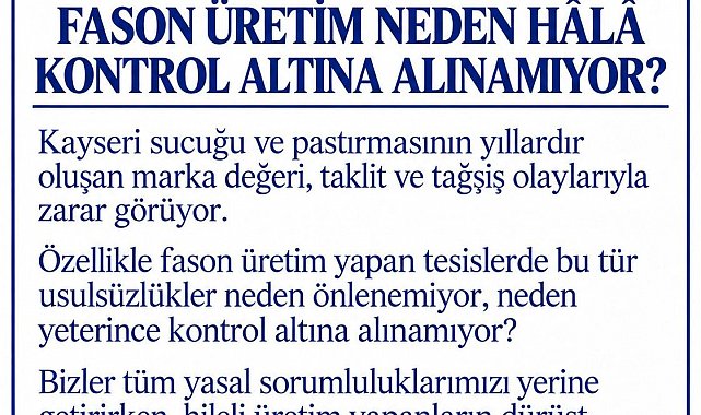 Fason sucukçulara tepki