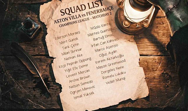 Fenerbahçe'nin Aston Villa maçı kamp kadrosu belli oldu