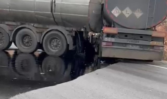 Gaziantep'te 2 tanker çarpıştı: Sürücüler yaralandı