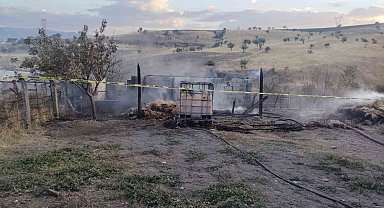 Gediz'de samanlık yangınında 1 kişi hayatını kaybetti