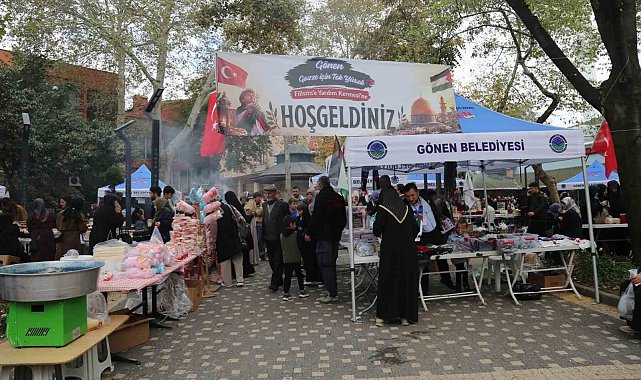 Gönen'de Gazze için yardım organizasyonu düzenlendi