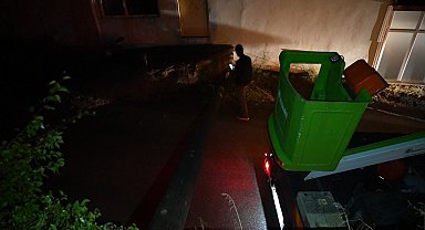 Gümüşhane'de elektrik direği 80 yaşındaki kadının evinin bahçesine devrildi