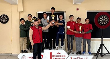 Hamur'da okul sporları dart müsabakaları tamamlandı