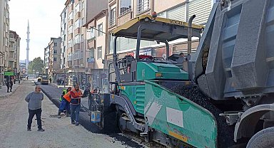 Havza'da asfalt çalışması