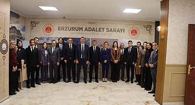 HSK heyeti Erzurum Adliyesi'ni ziyaret etti