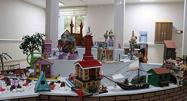 Huzurevi sakinleri hünerlerini sanat ve el emeğiyle sergiliyor