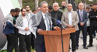 İnönü Üniversitesinde Filistin'e destek için tek yürek oldular