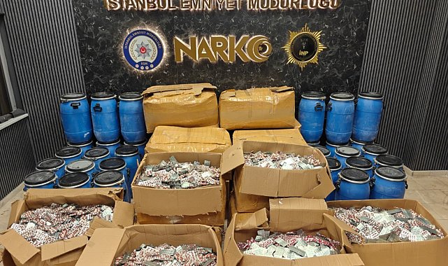 İstanbul'da uyuşturucu operasyonu: 654 bin 376 sentetik ecza hap ele geçirildi