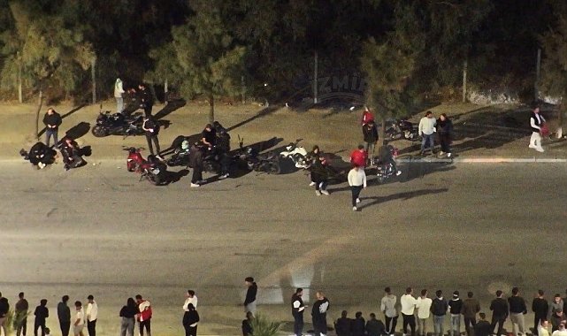 İzmir'de driftçilere baskın: 17 araç trafikten men edildi