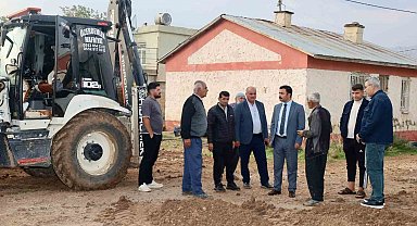 Kahta'da köy yatırımları yerinde incelendi