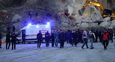 Kapadokya'da yıkılan peribacasının altında kalan 1 kişinin cansız bedenine ulaşıldı