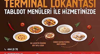Karabük Belediyesi Terminal Lokantası'nda tabldot menü dönemi