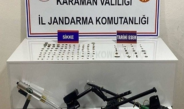 Karaman'da jandarmanın denetimlerinde tarihi eser ve kaçak ürünler ele geçirildi: 20 tutuklama