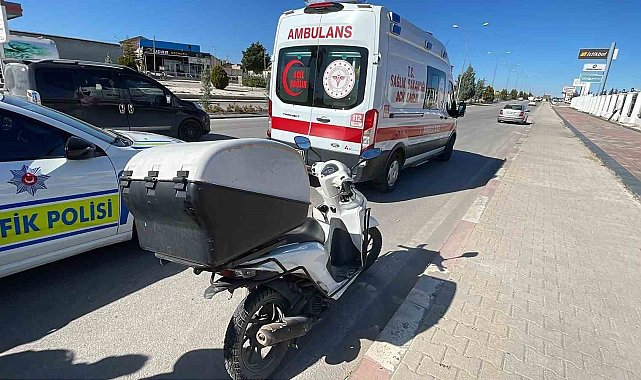 Karaman'da otomobil motokuryeye arkadan çarptı: 1 yaralı