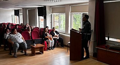 Karpuzlu'da öğrenci velileri ve okul personeline güvenlik bilgilendirmesi