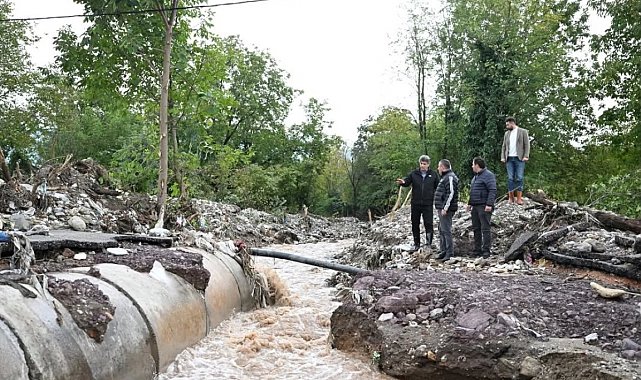Kartepe'de yağışın yol açtığı hasarlar gideriliyor