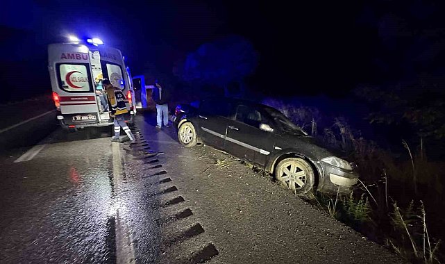 Kastamonu'da otomobil orta refüje çarptı: 1 yaralı
