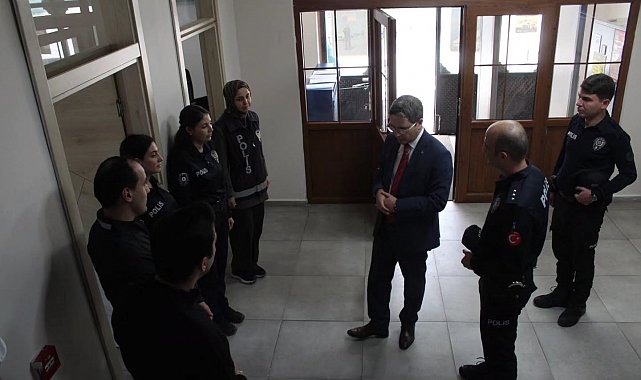 Kaymakam Arıkan'dan ilçe emniyet birimlerinde inceleme