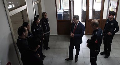 Kaymakam Arıkan'dan ilçe emniyet birimlerinde inceleme