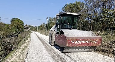 Kaymakçı ile Çalılık köyleri arasındaki yola soğuk asfalt