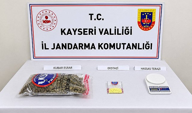Kayseri'de 1 kilo uyuşturucu ele geçirildi