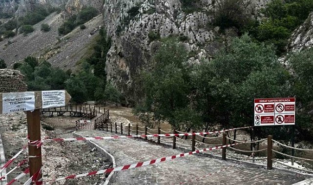 Kazankaya Kanyonu'na giriş ve çıkışlar bir süreliğine kapatıldı