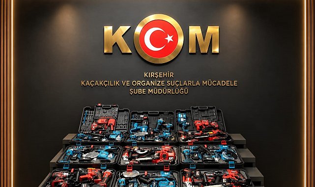 Kırşehir'de gümrük kaçağı 88 parça matkap ve testere seti ele geçirildi
