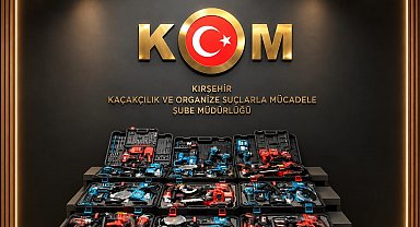 Kırşehir'de gümrük kaçağı 88 parça matkap ve testere seti ele geçirildi