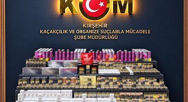 Kırşehir'de kaçak sigara ve ürün ele geçirildi