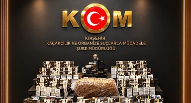 Kırşehir'de kaçak tütün operasyonu: 45 bin 200 makaron ele geçirildi