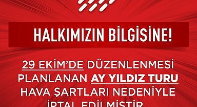 Kocasinan Belediyesinin Ay Yıldız Turuna hava engeli