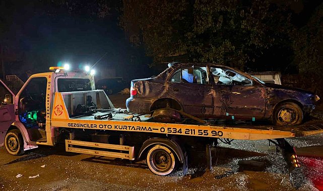 Kontrolden çıkan otomobil takla attı: 1 yaralı