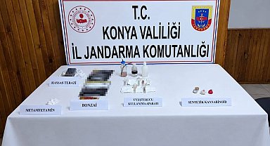 Konya'da 4 bin 137 sentetik hap ele geçirildi