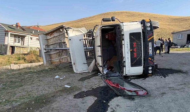 Konya'da hafriyat yüklü tır devrildi: 1 yaralı
