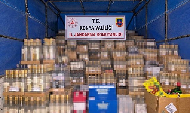 Konya'da kaçak alkol ve sigara operasyonu
