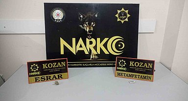 Kozan'da tüfek ve uyuşturucu ele geçirildi